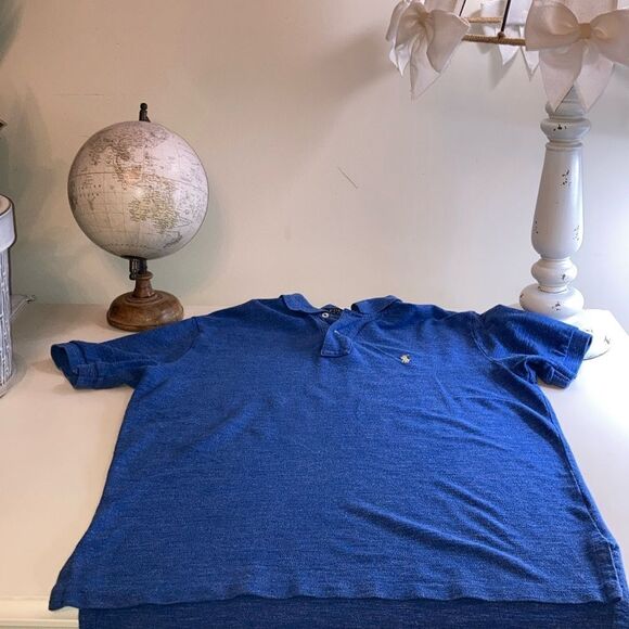 POLO RALPH LAUREN M Blue/Yellow Unisex Polo Shirt - Picture 1 of 10